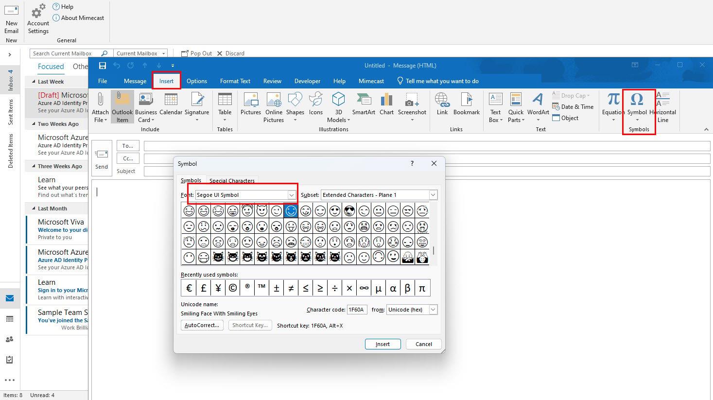 Outlook 電子メールに絵文字を追加する方法: 7 つの最良の方法