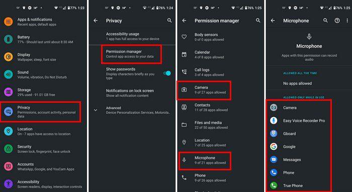 Android 11: Cómo ver qué aplicaciones tienen acceso al micrófono y la cámara