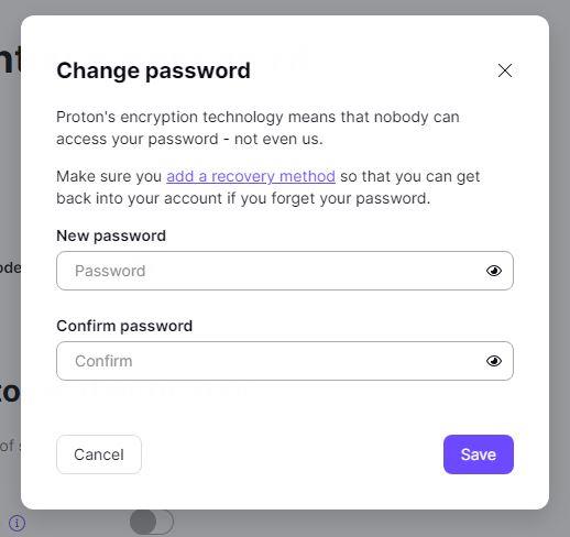 ProtonMail のパスワードを変更する方法