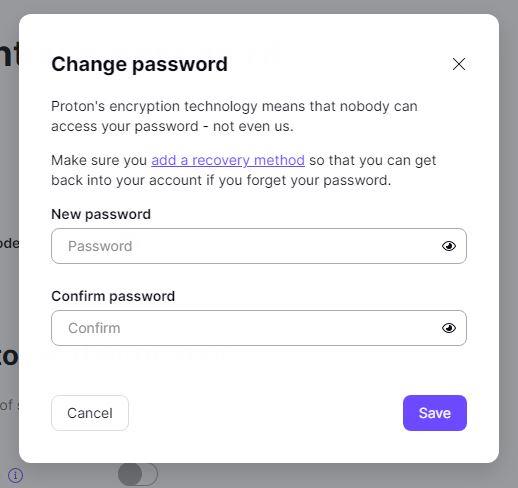 Come modificare la password di ProtonMail