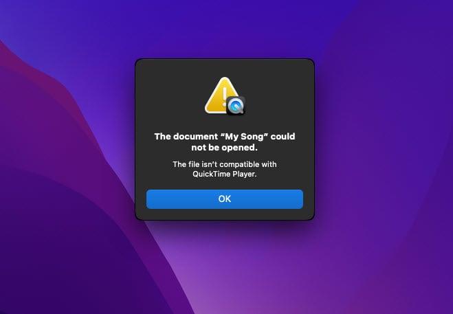 Risolto: questo file non è compatibile con QuickTime Player