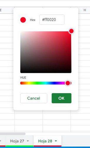 Fogli Google: come colorare le schede dei codici