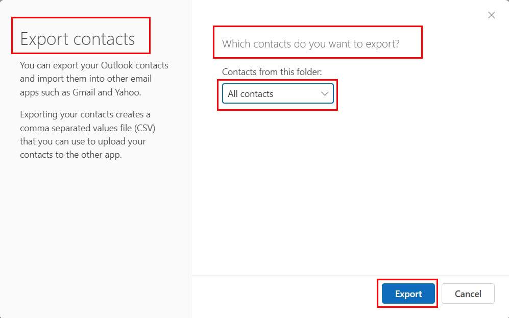 วิธีส่งออกผู้ติดต่อ Outlook ไปยัง Excel: 2 วิธีที่ดีที่สุด