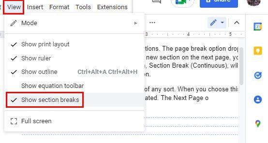 Google Docs: Cum să utilizați întreruperile de pagină