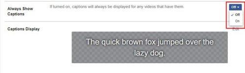 Facebook: Facebook でキャプションを有効または無効にする方法