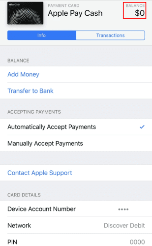 كيفية إضافة أموال إلى Apple Pay بدون بطاقة الخصم