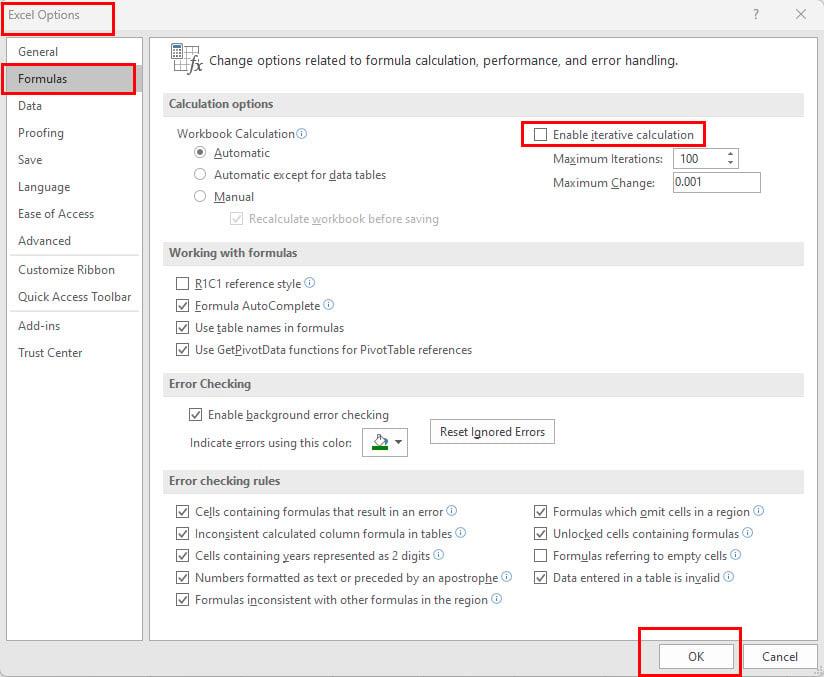 Come trovare riferimenti circolari in Excel per evitare dati errati