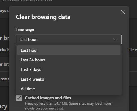 Microsoft Edge: Cómo borrar el caché