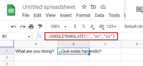 Fogli Google: come utilizzare la formula di Google Translate
