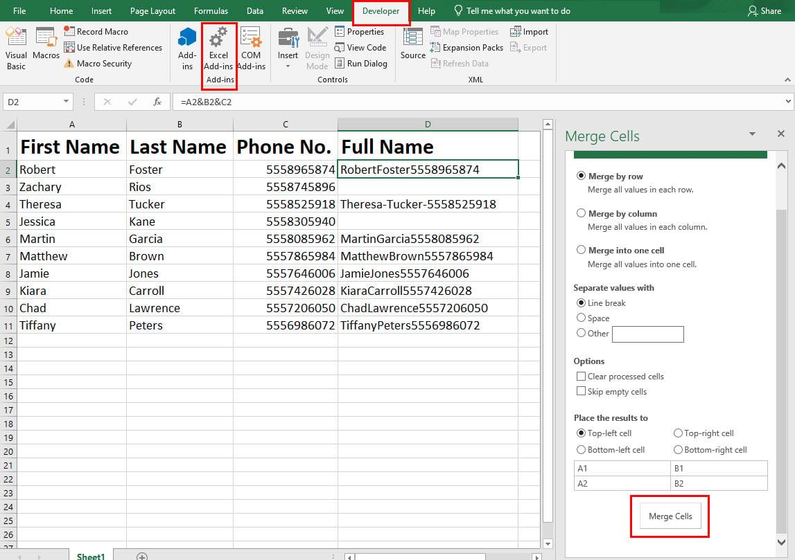 Come combinare due colonne in Excel: 5 metodi migliori