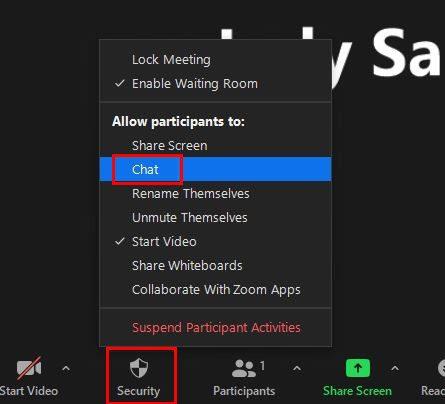 Cum să dezactivați chatul pentru o întâlnire Zoom