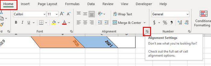 Excel: tekst in cellen kantelen