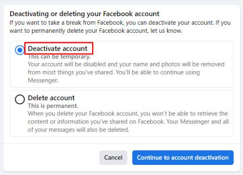 إلغاء تنشيط Facebook مقابل. حذف: أيهما تختار ومتى؟