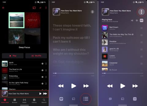 Comment définir une minuterie de mise en veille dans Apple Music sur Android