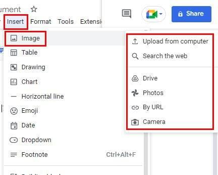 Google Docs: come inserire e ruotare e immagine