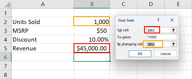 Come utilizzare Goal Seek in Excel (con esempi di vita reale)