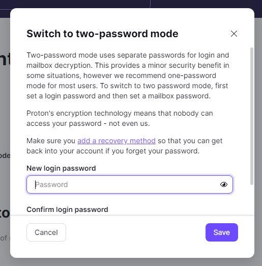 Come modificare la password di ProtonMail