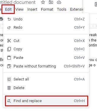 Google Docs: Zoeken en vervangen gebruiken