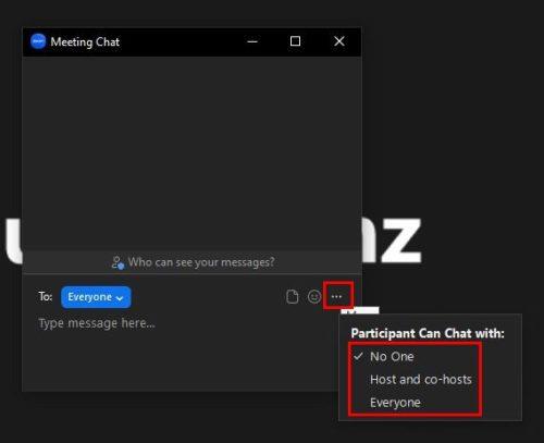 Cum să dezactivați chatul pentru o întâlnire Zoom