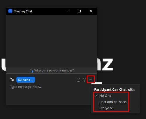 Hoe de chat voor een zoomvergadering uit te schakelen