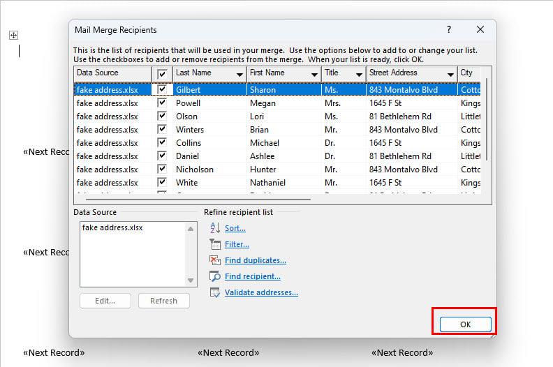 Como imprimir etiquetas do Excel usando a mala direta do MS Word