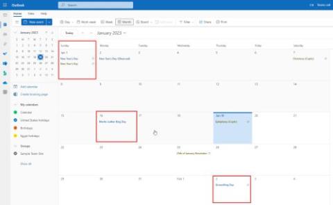 Vakanties toevoegen aan Outlook-agenda op Windows en Web App