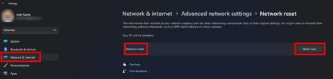 Cum să resetați adaptorul de rețea în Windows 11 utilizând Resetarea rețelei