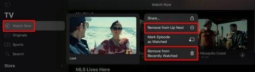Apple TV+: Cómo borrar un programa de la siguiente lista