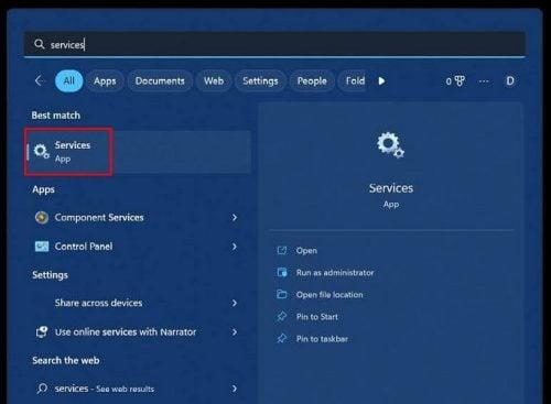 Cum să deschideți serviciile în Windows 11