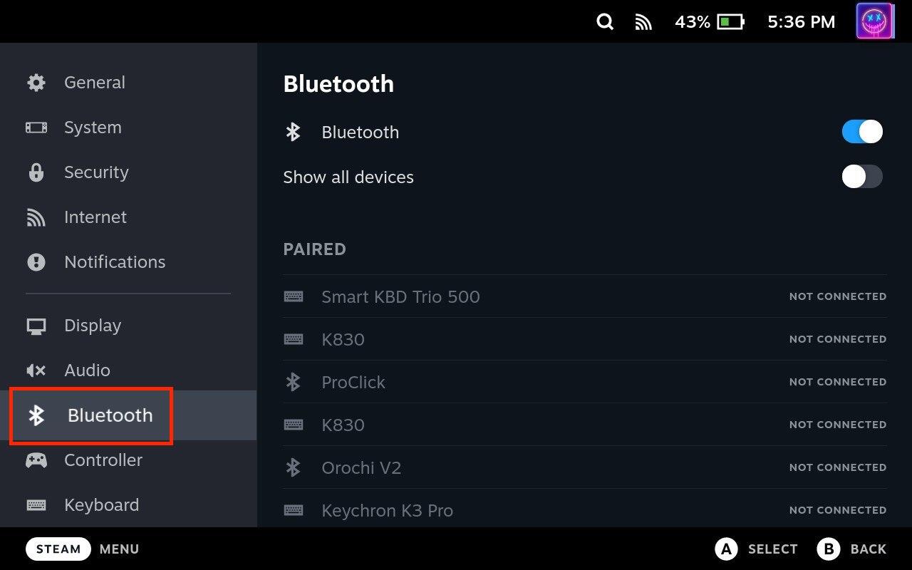 Cómo conectar auriculares Bluetooth a Steam Deck