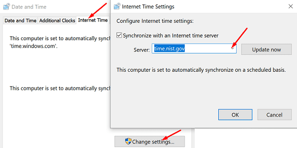 Remediere: Windows nu se sincronizează cu Time Server