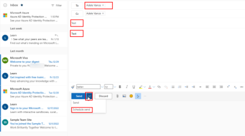 Een e-mail plannen in Outlook op Windows, Mac, iOS en Android