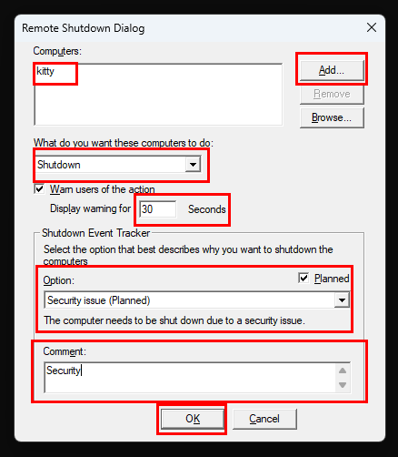 Windows 11 PC를 원격으로 재부팅/종료하는 방법