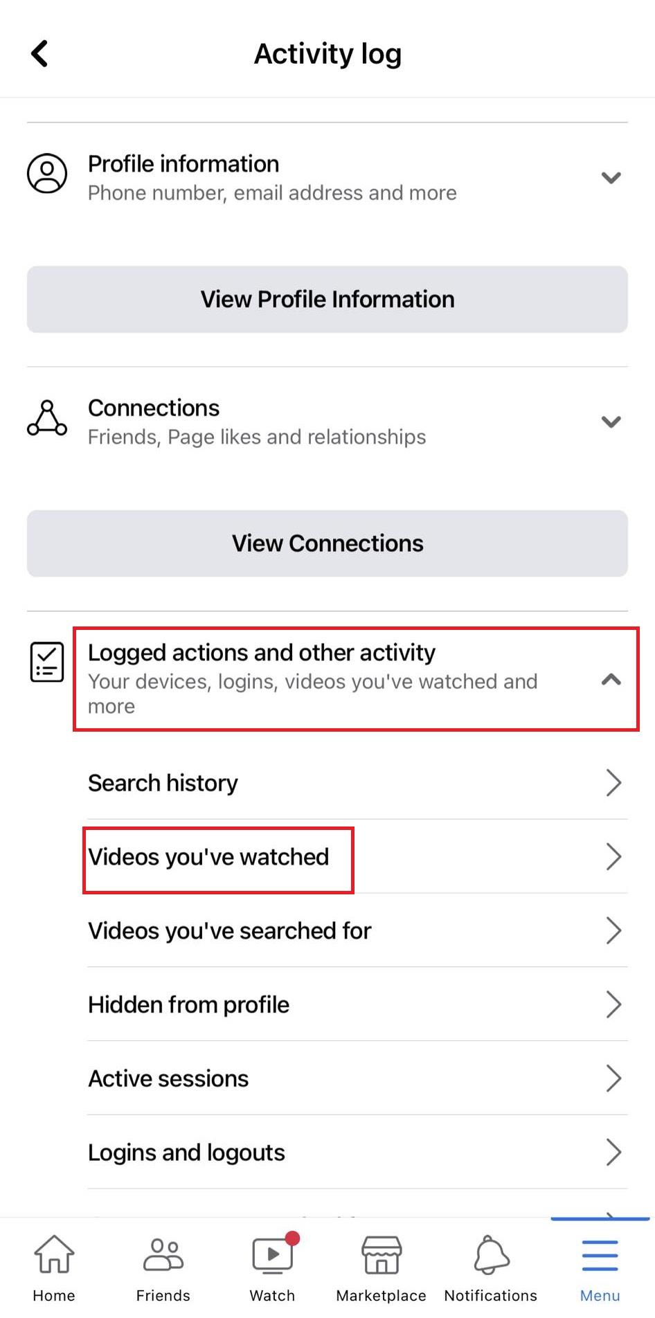 كيفية البحث عن مقاطع الفيديو التي تمت مشاهدتها على Facebook في عام 2023