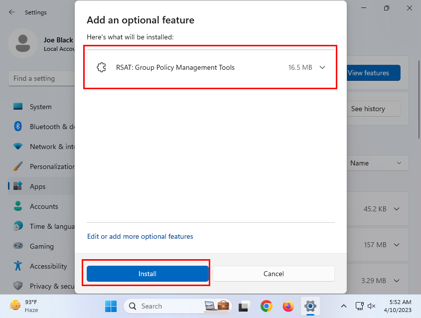 Cum se instalează Consola de gestionare a politicilor de grup în Windows 11