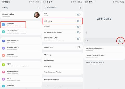 Galaxy S23: activați/dezactivați apelurile Wi-Fi