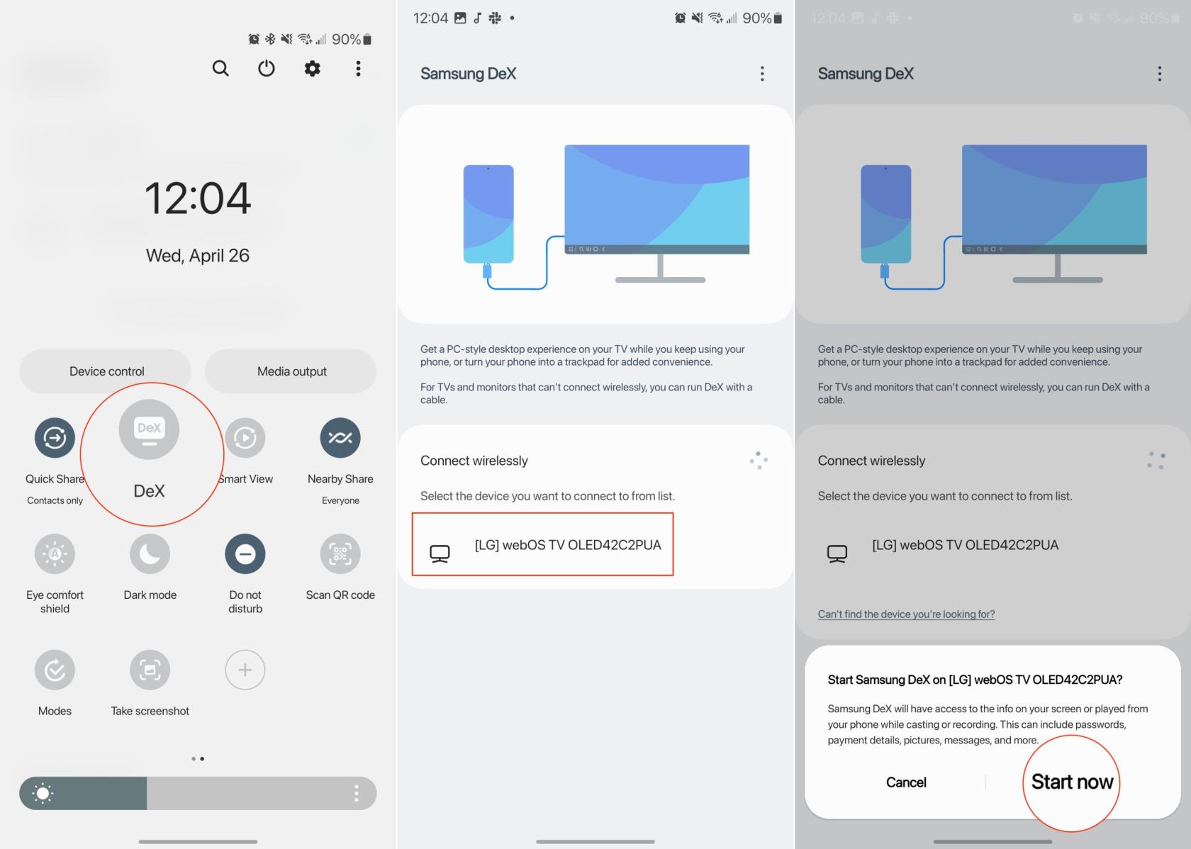 كيفية توصيل Galaxy S23 بالتلفزيون