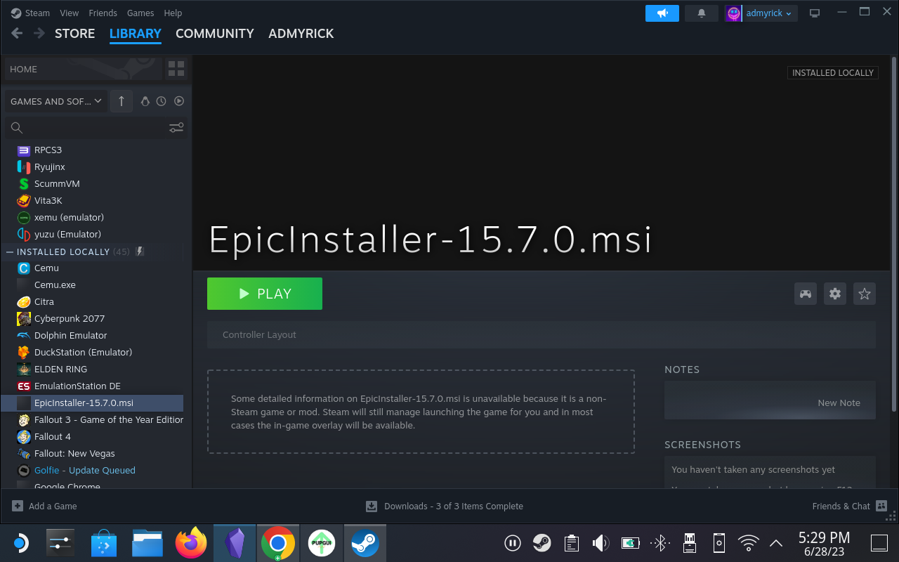 Steam Deck に Epic Games ストアをインストールする方法