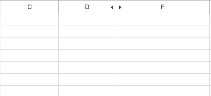 Rijen en kolommen verbergen en zichtbaar maken in Google Spreadsheets