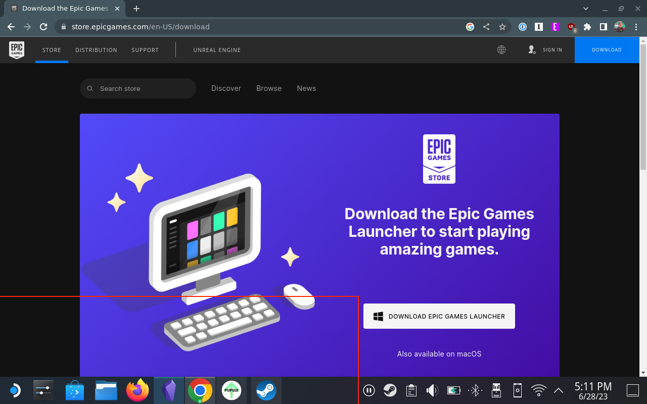 Steam Deck に Epic Games ストアをインストールする方法