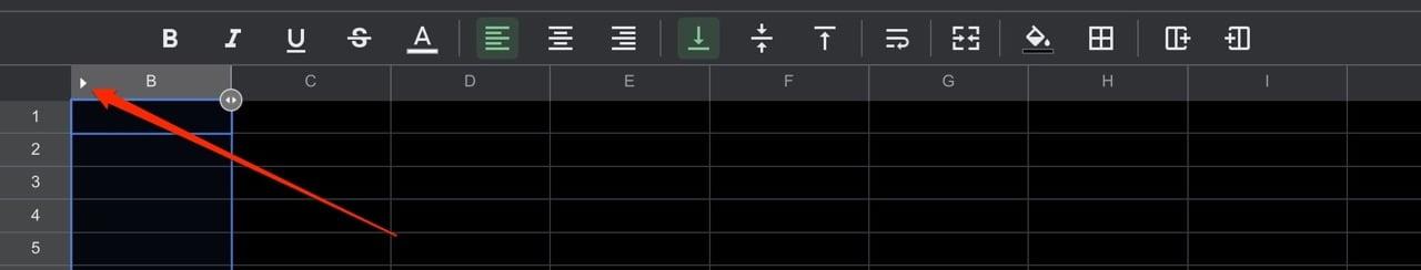 Rijen en kolommen verbergen en zichtbaar maken in Google Spreadsheets