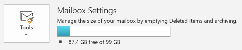 Outlookでアーカイブメールを使用して空き容量を増やす（2022）