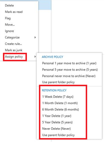 Office 365 Arşiv Posta Kutusuna Genel Bakış