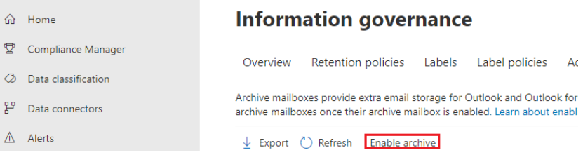 Обзор архивного почтового ящика Office 365