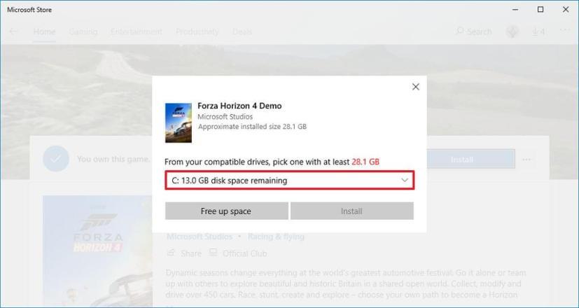 How to change default apps and games install location on Windows 10