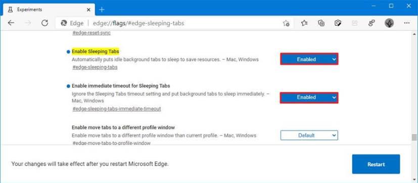 How to enable Sleeping Tabs to save resources on Microsoft Edge