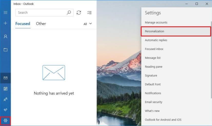 How to change Mail app background image on Windows 10