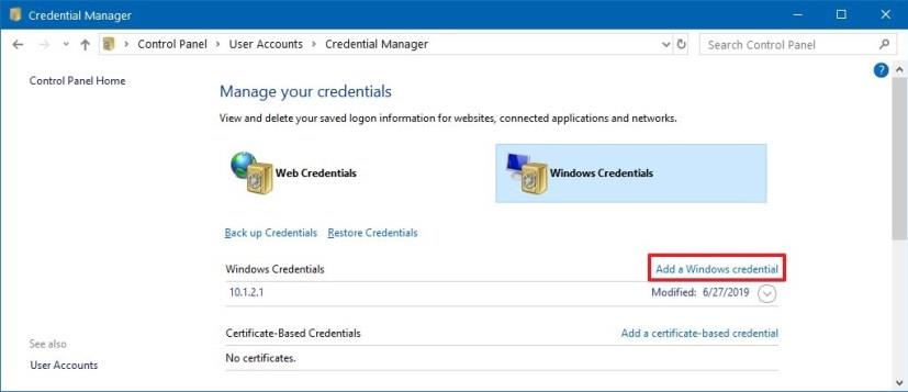 How to use Credential Manager on Windows 10