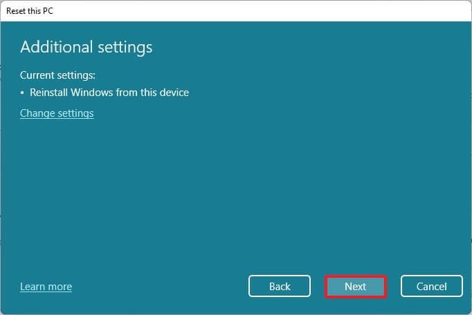 How to reset PC keeping files on Windows 11