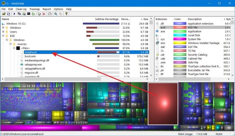 How to analyze hard drive space with WinDirStat on Windows 10